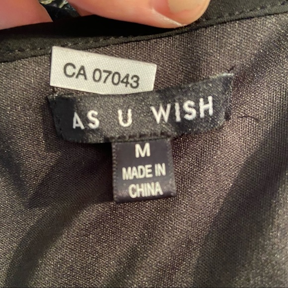 🛍3/$30 As U Wish black sequinned dress in size medium - Picture 5 of 10